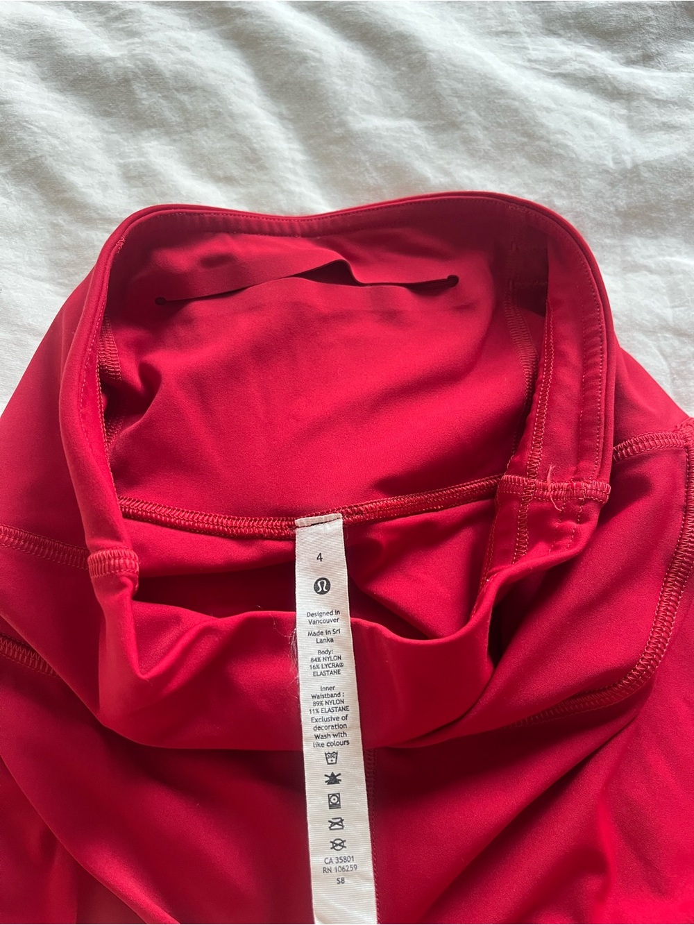 lululemon athletica Women’s' Bright Red Active Leggings size 4